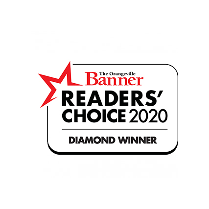 2020 Orangeville Diamond Banner Readers Choice Award